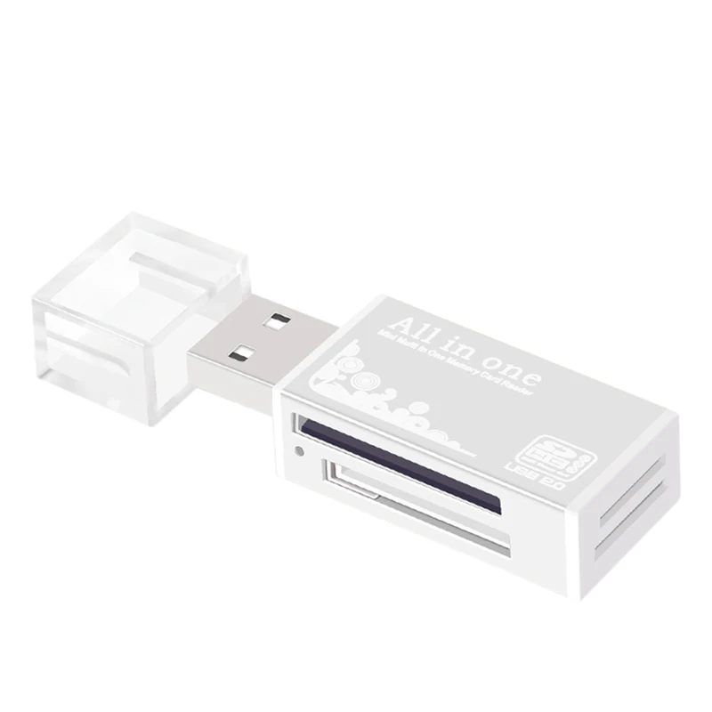 4 в 1 USB2.0 Портативный Мобильный кард-ридер для SDHC Micro SD TF MMC M2 MS Pro карты PR