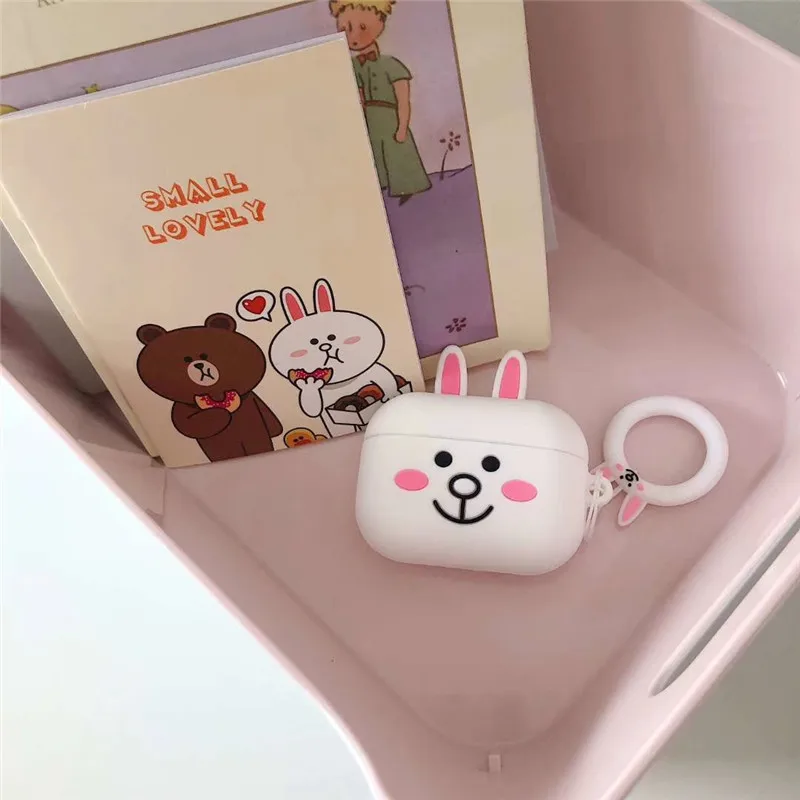 HAZEL Bluetooth наушники сумки чехол для Airpods pro защитный чехол для airpods коробка ремень милый мультфильм силиконовый Микки Минни