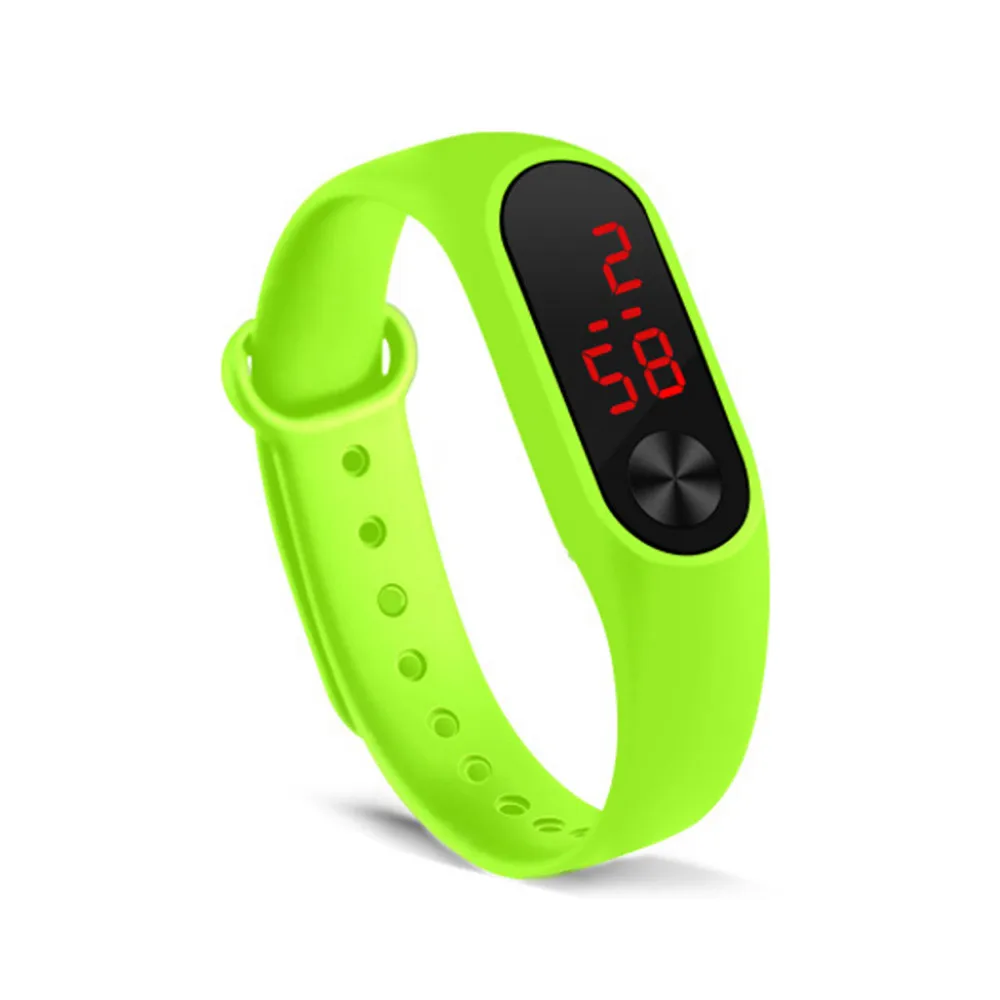 Простые уличные женские часы с кольцом для рук светодиодные спортивные модные электронные часы Reloj deportivo para mujer цифровые горячие часы B30 - Цвет: Зеленый