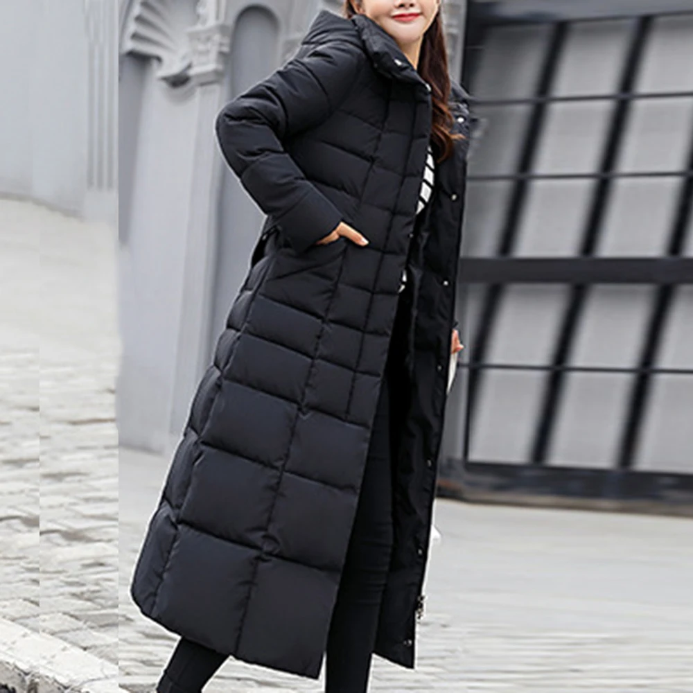 WENYUJH осень зима женские большие размеры модные хлопковые теплые пальто с капюшоном Длинные парки теплые куртки женские зимние пальто одежда