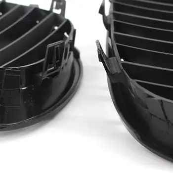 

2Pcs Car Front Sport Grill Double Line Grilles for B-MW 5 Series E60 E61 04-09 E7CA