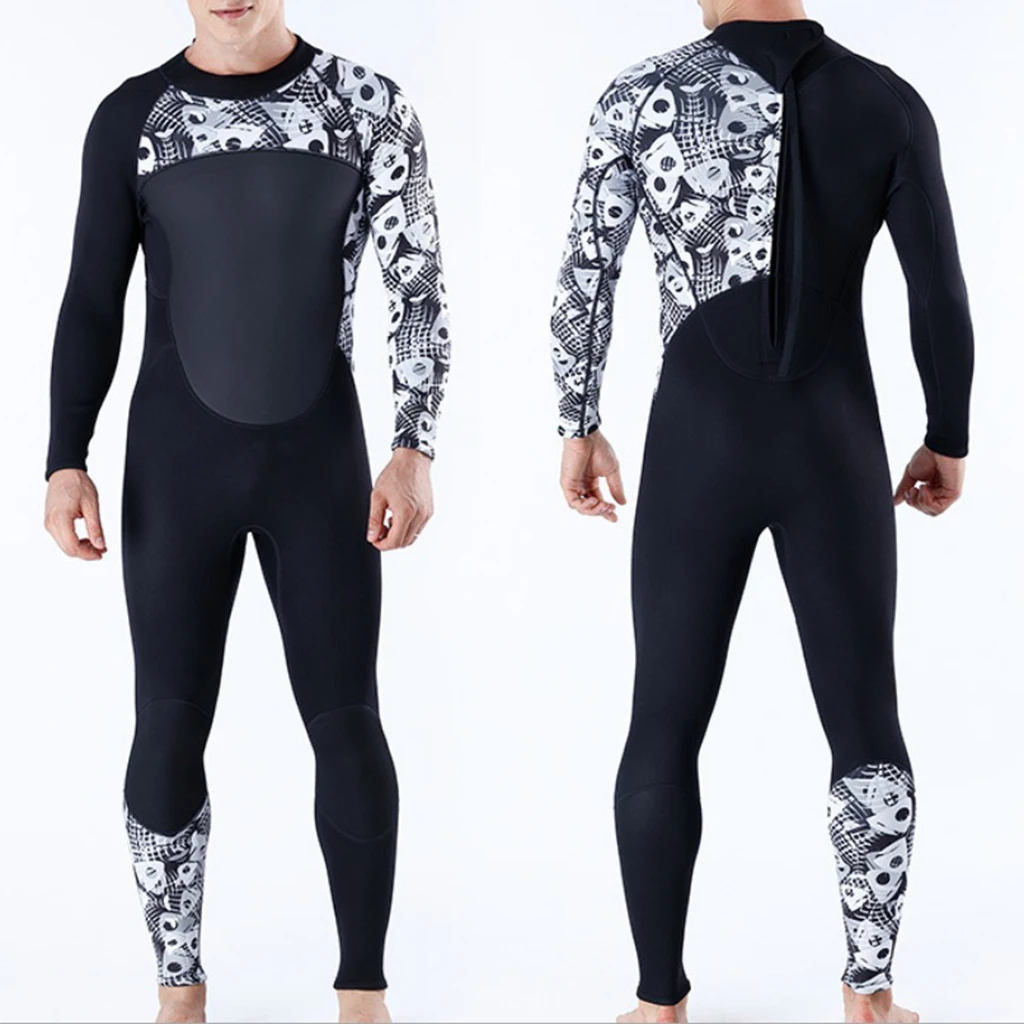 Full Body Swimsuit Diving Suit Wetsuit Long Sleeve Keep Warm Back Zip for Scuba Snorkeling Water Sports Multiple Sizes
