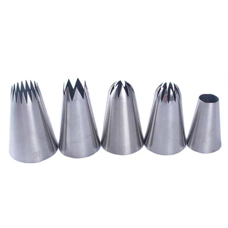 DIY Decorating Icing Tip Decorating Tips Bakeware Pastry Nozzles Rose Flower Cake Cupcake Nozzles Decoration 5pcs