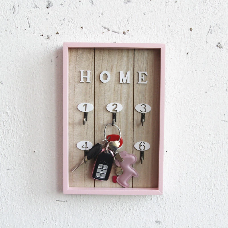 Multi-purpose Home Wall Decor Handmade Wooden key Hook Cargo Storage Box Wall Coat Keys Bags Clothes Hanging Hook Storage Holder