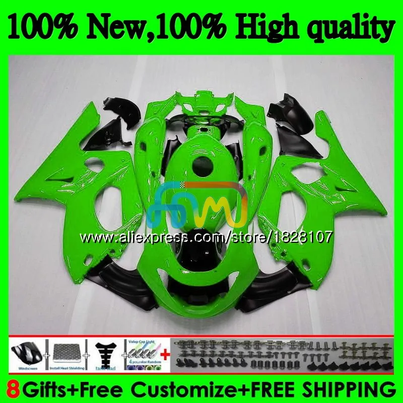 Thundercat для YAMAHA YZF600R 96 02 03 04 2005 2006 2007 73BS. 123 YZF 600R YZF-600R 2002 2003 2004 05 06 07 глянцевый зеленый обтекатель
