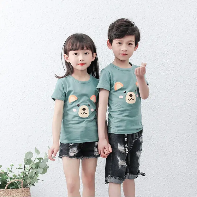 

baby boys girls t-shirt summer cotton shirt for 2-10T little kids tops children clothes cartoon car cute Tees unisex shirt 1pcs