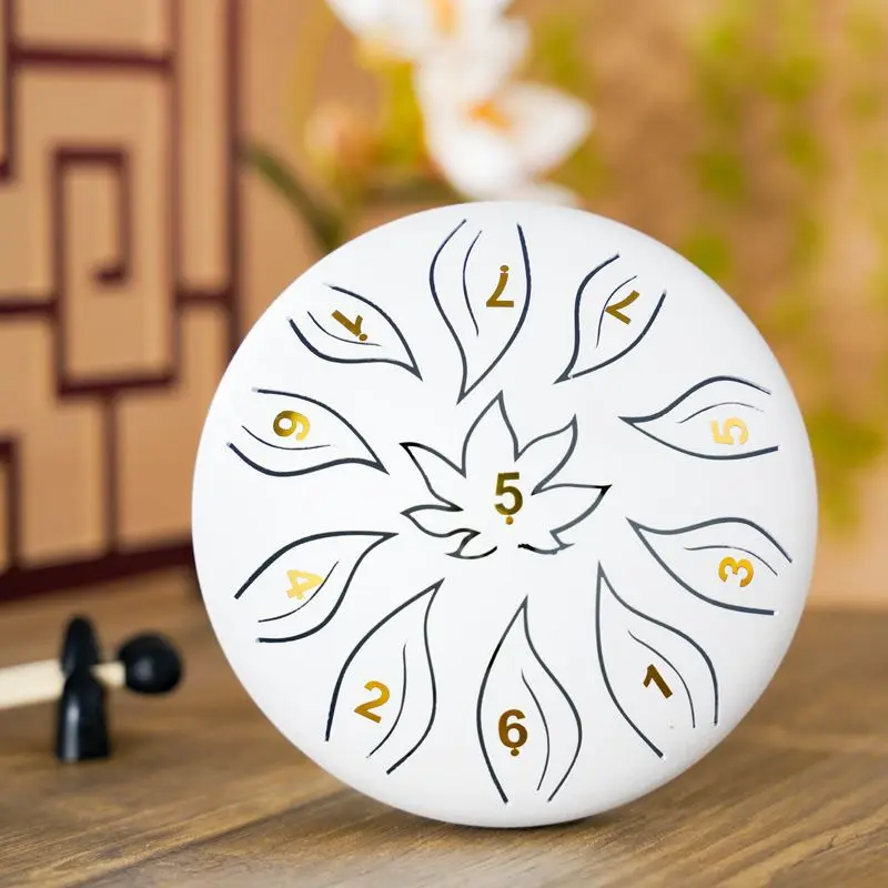 

Fashionable new 6 "11 tone steel tongue drum ethereal color empty carefree hand disc drum instrument children's toy beginner