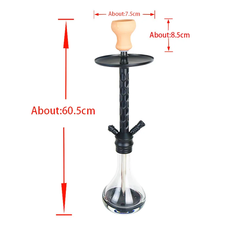 Металлический кальян средней длины наргиле с силиконовым шлангом аксессуары для