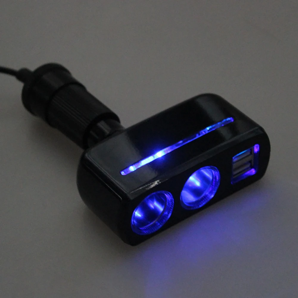 Двойной USB розетка для автомобильного прикуривателя дым отверстие автомобиль Зарядное устройство 12v