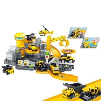 

Children's intelligent assembling stereo track / simulation urban building series / Engineering parking lot model toys