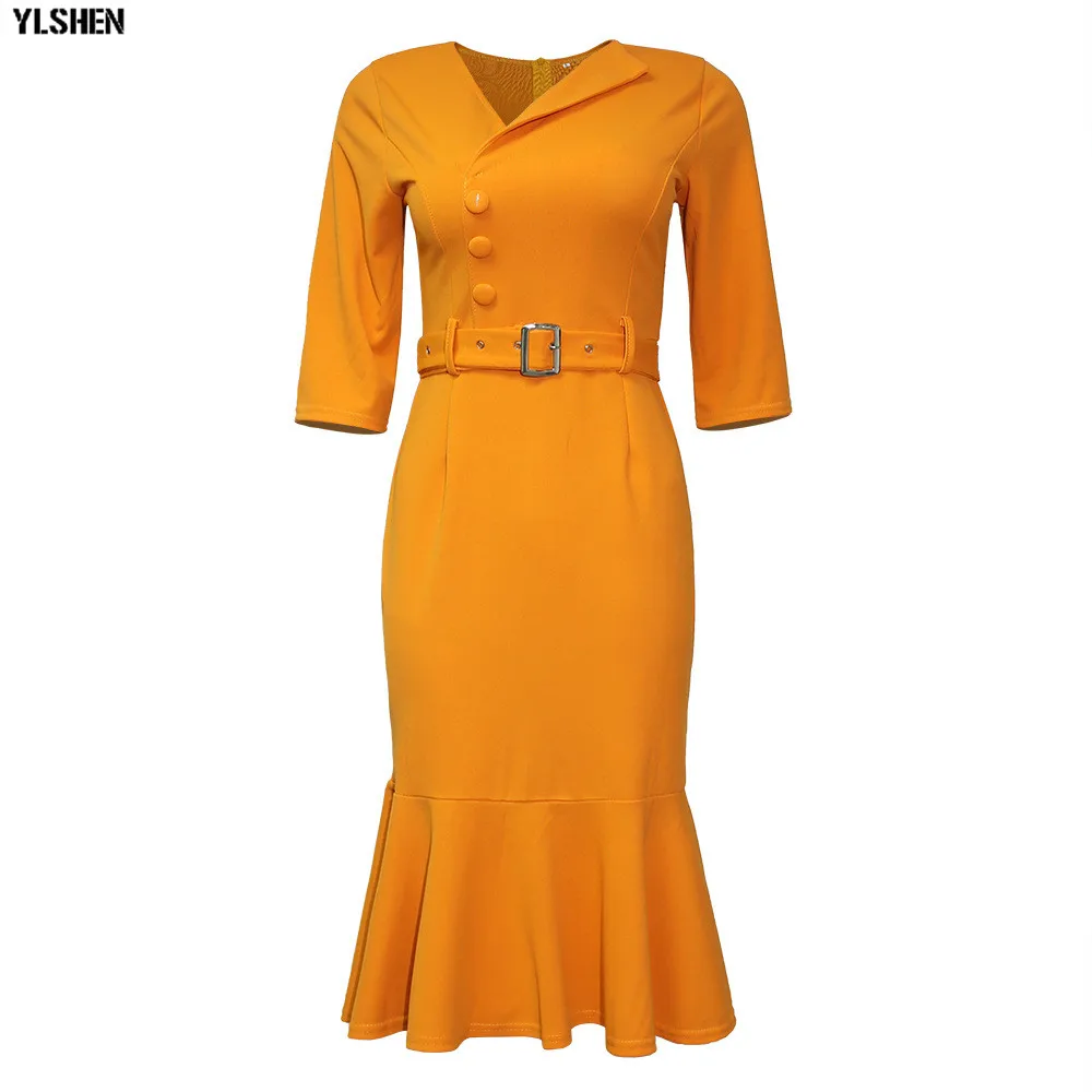 2020 New African Dresses for Women Dashiki African Clothes Bazin Riche Sexy Slim Half Sleeve Robe Africain Grown Africa Dress 04