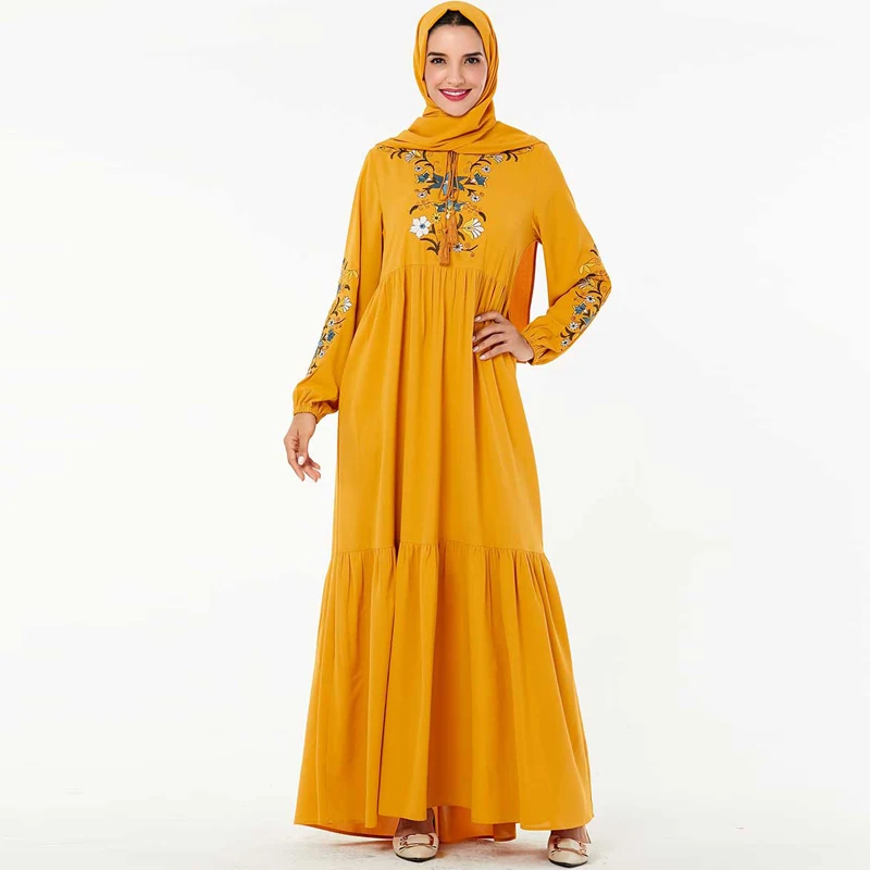 Abaya мусульманский хиджаб платье Дубаи, Арабская одежда, Восточный халат платье Tesettur Elbise Турция одеяние мусульмане Longue Arabe Caftan Vestidos