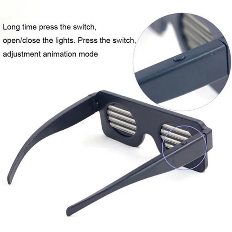 1 Pc USB Charge Luminous Glasses Led Flash Character Luminous Glasses Glow Night Club Concert Party Fancy Costume