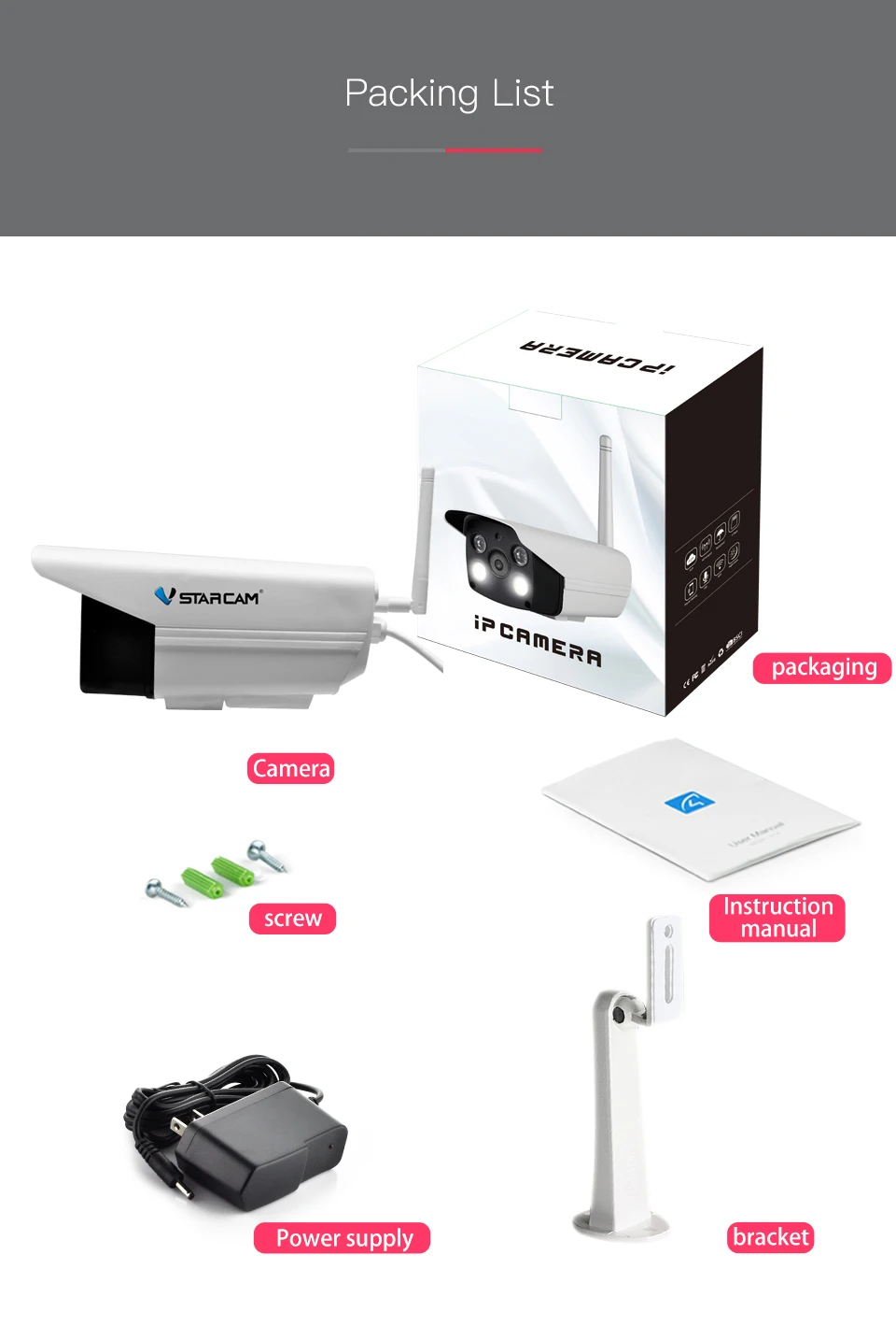 Vstarcam C18S 1080P Wifi ip-камера Onvif 2 МП наружная Водонепроницаемая ИК полноцветная камера ночного видения для видеонаблюдения