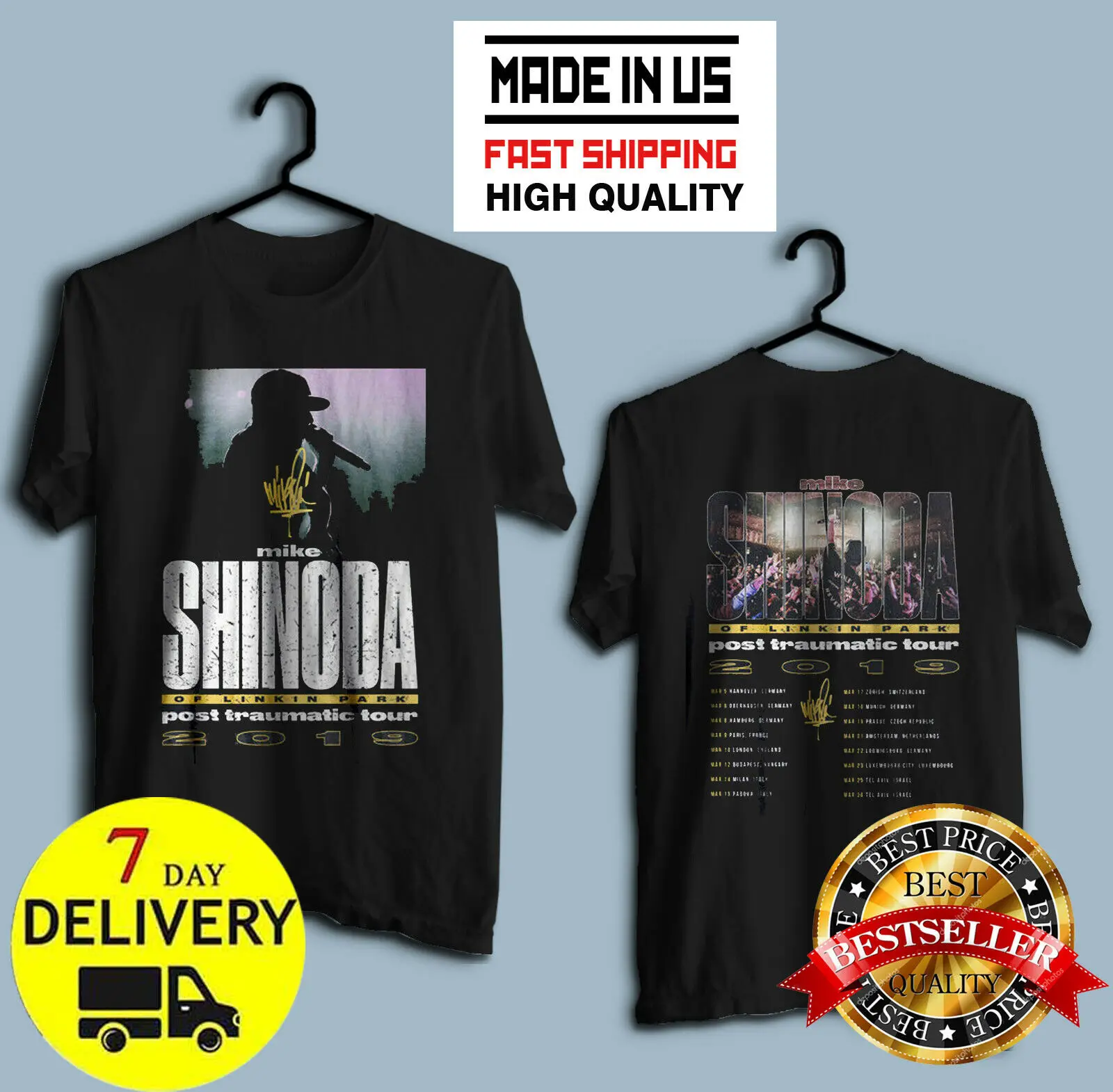 Мужская черная футболка с принтом Mike Shinoda все размеры s-5xl коротким рукавом 2019 |