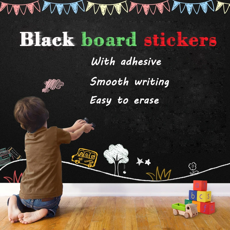 

Self-adhesive Blackboard Stickers Vinyl Wall Sticker Office School Teaching Supply with Adhesive Dry Erase Graffiti Board