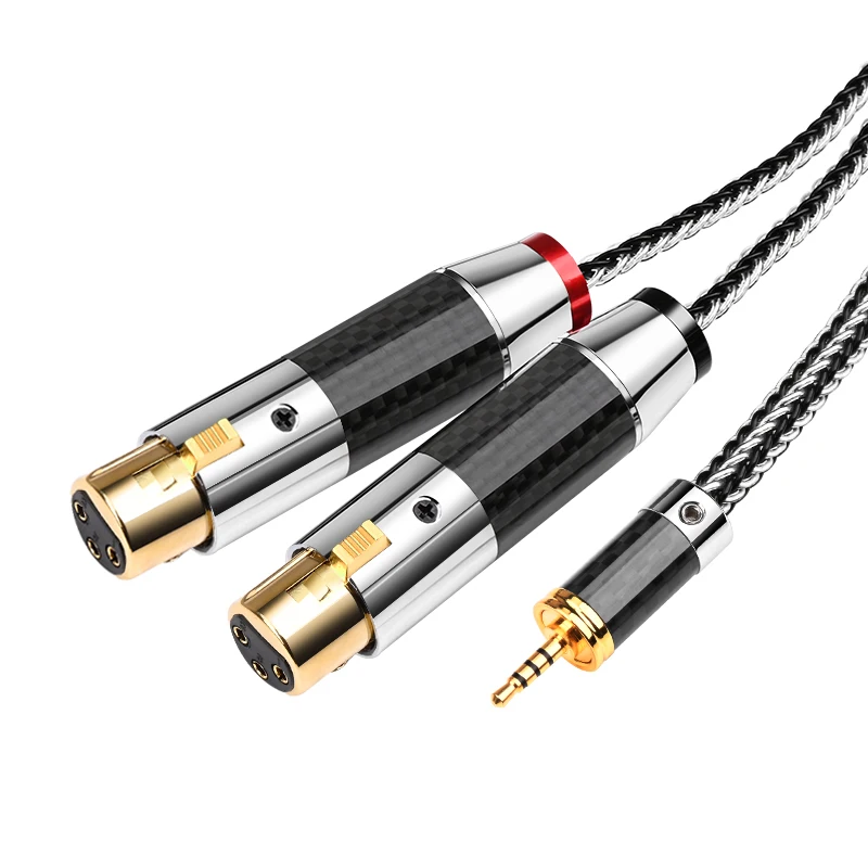 Cabo de Equilíbrio Hifi 2.5 mm Trrs para 2xlr Cabo Banhado a Silvr de Occ 2.5 para Astell & Kern Ak100ii Ak120ii Ak240 Ak380 Ak320 de Alta Qualidade - Image 6