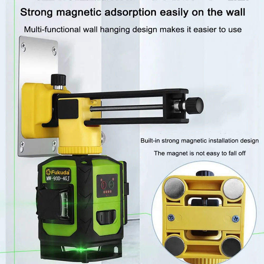4D MW-94D-4GJ 16 линий зеленый лазерный уровень Мощный лазерный луч линия самонивелирующийся 360 горизонтальный и вертикальный крест