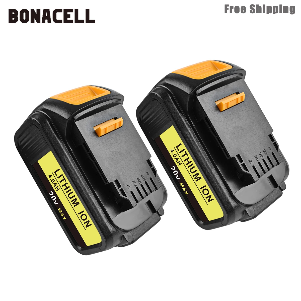 

Bonacell 6.0Ah Replacement Battery 20Volt Battery Pack For DEWALT DCB200 DCB204 Li-Ion Power Tool DCB180 DCB181 DCB182 L50