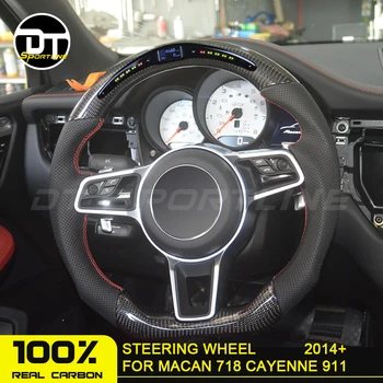 

racing Steering Wheel For porsche upgrade LCD screen for panamera /911led steering wheel for cayenne for macan rudder
