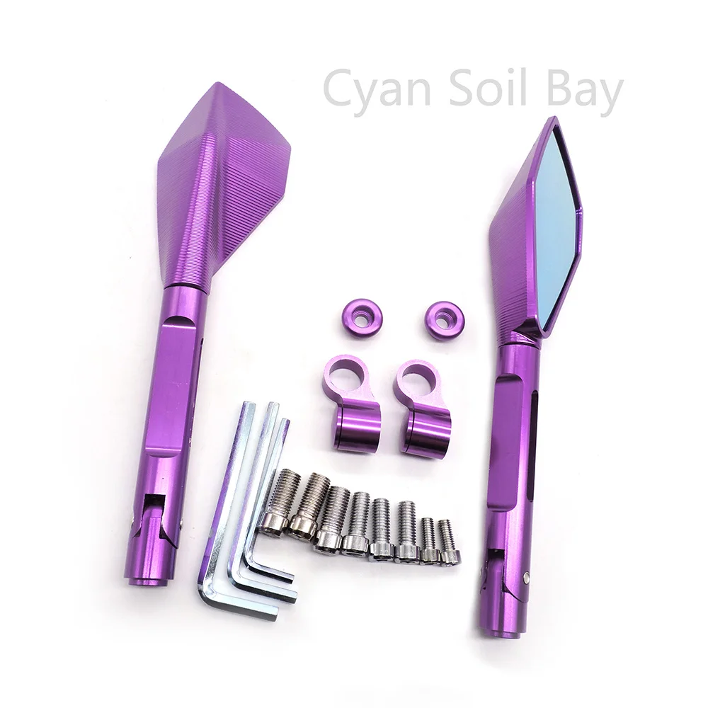 9 цветов мотоцикл зеркало скутер e-велосипед зеркала заднего вида электромобиль CNC алюминиевый Универсальный Мотоцикл зеркала заднего вида