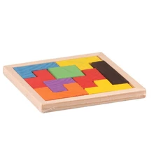 100 компл./лот Упражнение воображение деревянная головоломка Танграм головоломка тетрис игра Развивающие детские игрушки для детей