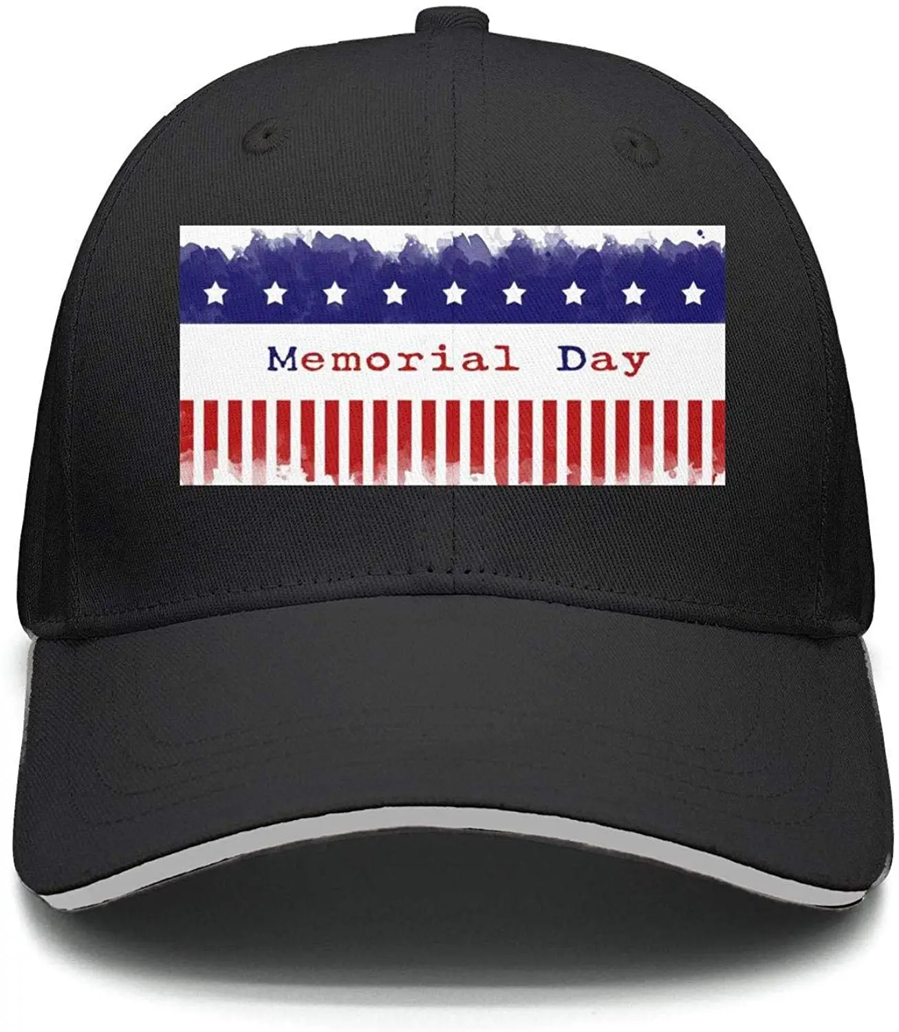 Мемориальный день синий красный для женщин Винтаж Регулируемая сетка капитан Хлопок Бейсболки Шапки