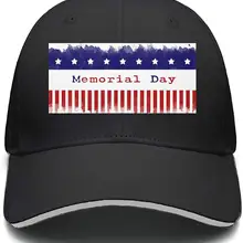Мемориальный день синий красный для женщин Винтаж Регулируемая сетка капитан Хлопок Бейсболки Шапки