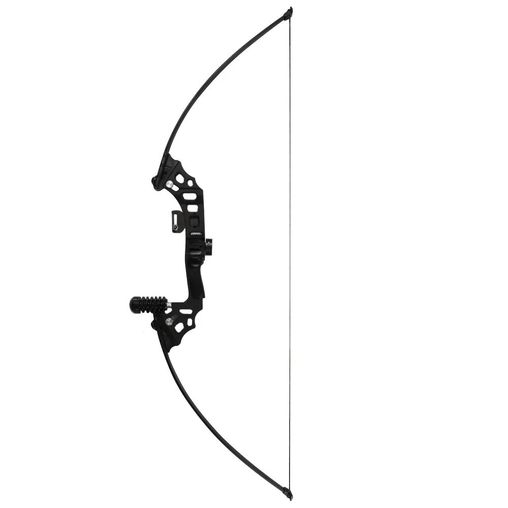 black 30-40lbs Straight Bow For Starter fishing Bow aluminum Recurve Longbow straight bow Archery - Цвет: black
