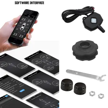 

Motorcycle Tire Monitoring System 2-wheel Parts Bluetooth Display Small Monitor For Pressure Vehicle Temperature Lithium Battery