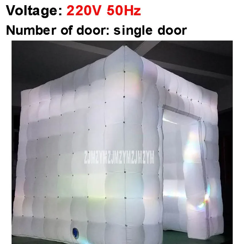 single door-220V 2,5*2,5*2,5 м Высокое качество Свадебная вечеринка надувной фотостенд 210D ткань Оксфорд светодиодный фотостенд палатка 220 В/110 В однодверный/двухдверный - Цвет: single door-220V