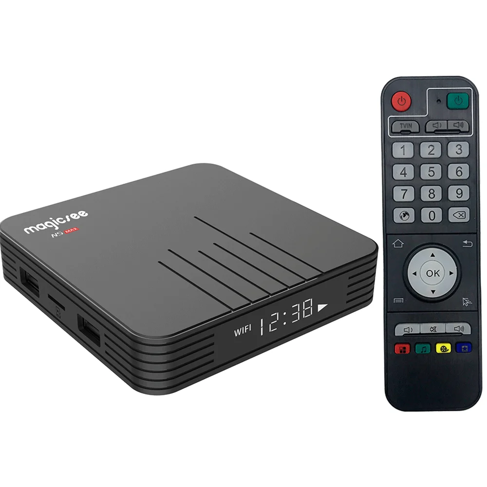 Magicsee N5 4G 64G Max Amlogic S905X2 Android 9,0 tv BOX Rom 2,4+ 5G Dual Wifi Bluetooth 4,1 смарт-бокс 4K LAN 1000 телеприставка