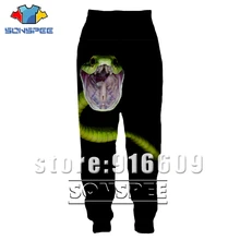 Новые зимние мужские и женские длинные беговые топы с 3d принтом в виде животных, Кобра, спортивные штаны в стиле аниме, хип-хоп, спортивные штаны