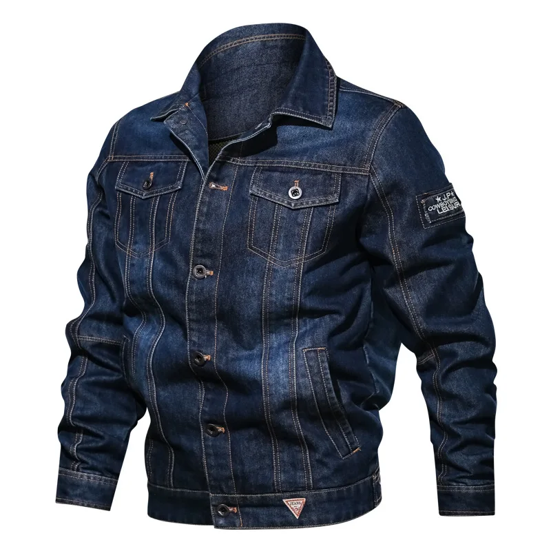 

Men's Autumn New Stand Collar Solid Color Lapel Single Breasted Jacket Men's Large Fashion Urban Casual Hoodless Cotton Jacket