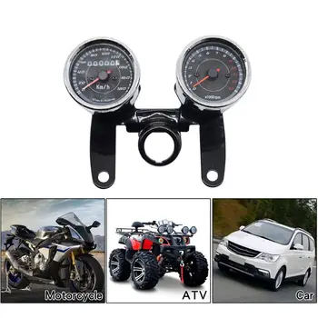 

Universal Motorcycle 12V Dual Odometer Speedometer Tachometer Combination Gauge LED Backlight Modification Kit