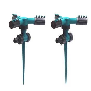 

2Pcs Lawn Sprinkler Garden Sprinkler 360 Degree Rotating Garden Sprinkler with A Large Area of Coverage Adjustable