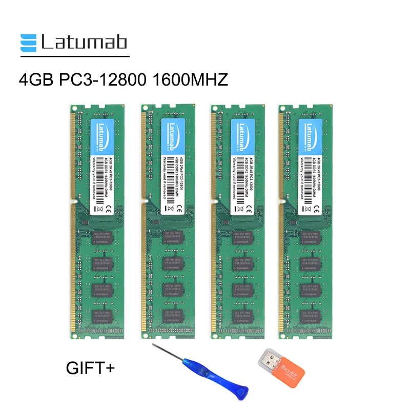 

Latumab 4GB 8GB DDR3 1600mhz PC3 12800 Desktop Memory Dimm Memory Ram 240 Pins 1.5V Desktop PC Memory RAM Memory Module