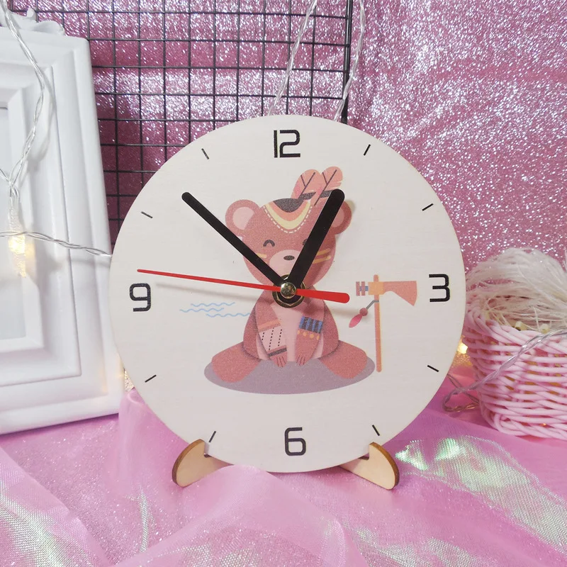 Деревянные игрушки DIY набор часов Мультяшные деревянные часы Сборная модель деревянные ремесленные наборы ремесленные игрушки для детей