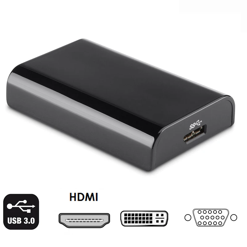 USB3.0 к HDMI VGA DVI конвертер Дисплей-link IC 2048x1152 1080 P-все в одном! многофункциональная Дисплей 3 в 1 взаимный обмен данными между компьютером и периферийными устройствами к HDMI кабель VGA DVI mac os. win10/8/7