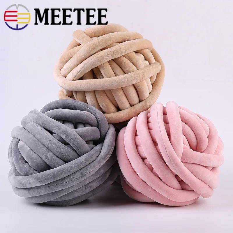 Meetee 2 шт(1 шт = 500 г) Плоский бархат ядро пряжа хлопок бархат ручное вязание шерсть линия DIY одеяло для собачьей клети, конуры, ткачество пряжи аксессуар