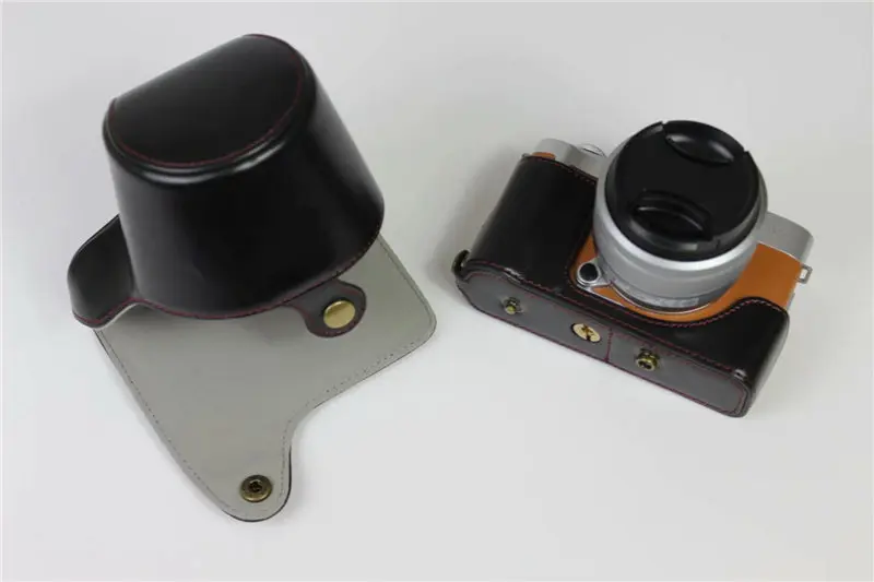 Роскошный кожаный чехол для камеры Fujifilm XA7 XA20 XA5 из искусственной кожи чехол для камеры с ремешком для батареи