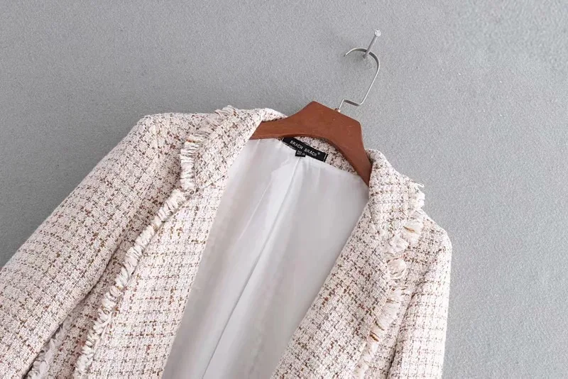 Autumn New Style Ozhouzhan WOMEN'S Dress Texture Long Suit Jacket Long Sleeve