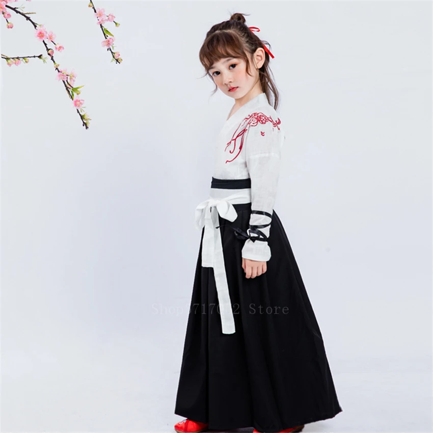 Kids Kimono Traditional Cosutume Japanese Style Baby Girl Boy Yukata Samurai Costume Embroidery Crane Haori Robe Party Cosplay