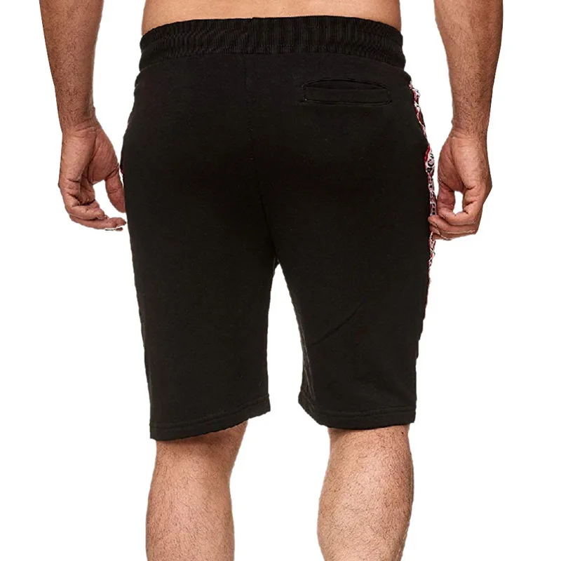 SHUJIN Men Casual Shorts High Quality Knee Length Elastic Waist Shorts Summer Joggers Sportwear Male Gymwear Shorts With Pockets SHUJIN Men Casual Shorts High Quality Knee Length Elastic Waist Shorts Summer Joggers Sportwear Male Gymwear Shorts With Pockets