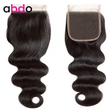 Бразильские волнистые накладные волосы на тонкой прозрачной основе(4 × 4 Кружева Закрытие 22 дюймов Закрытие Natural Цвет Remy Hair100% человеческие волосы закрытие перуанский закрытием Абдо