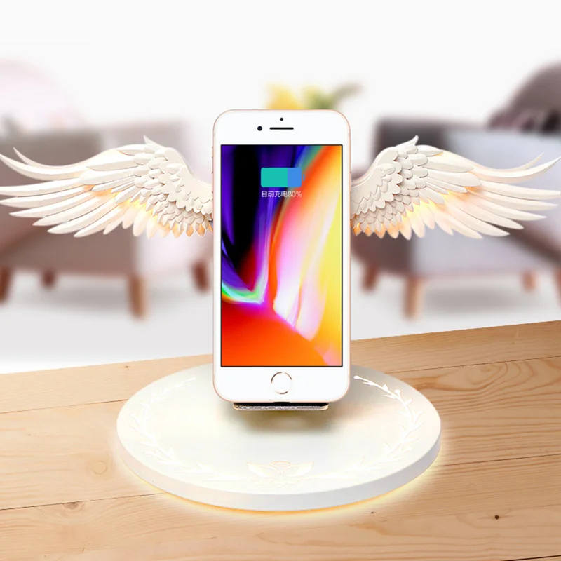 

Qi Wireless Charge Dock 10W Angel Wings 3.0 Fast Charger Type C For iPhone X XR Smasung S9 S10 Plus For Huawei P30 for Xiaomi 9