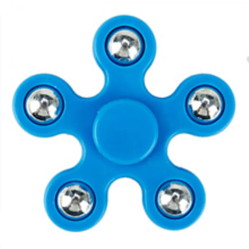 Синий 1 шт. Спиннер-Спиннер EDC Спиннер для аутизма СДВГ антистресс Tri-Spinner Высокое качество для взрослых и детей Забавные игрушки KQ1595 - Цвет: Синий