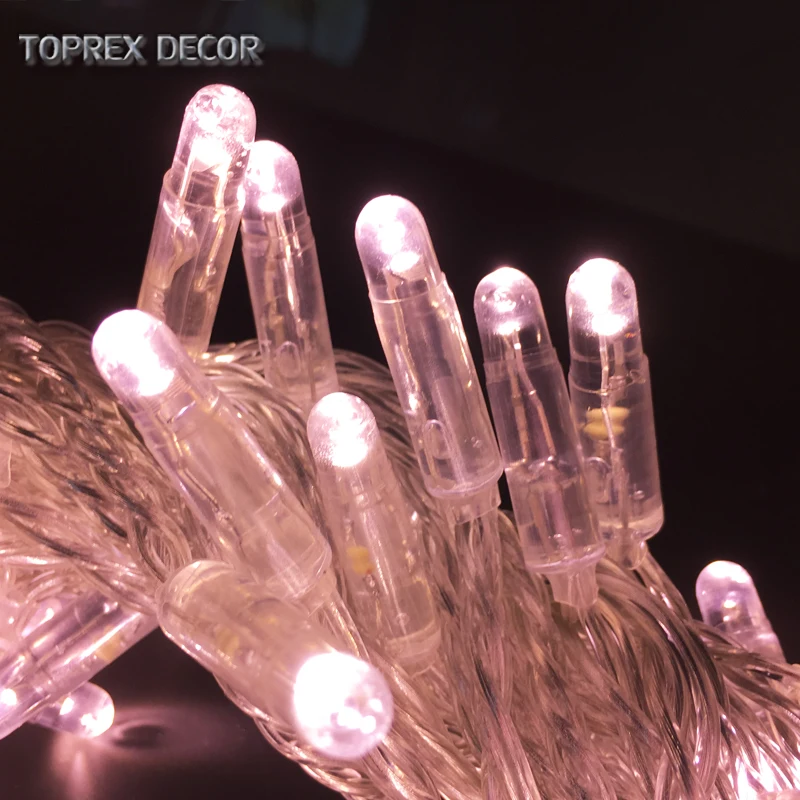 Toprex 32,8 футов розовое золото светодиодный свет шнура Рождественские украшения наружный светодиодный цепочка Свадебные украшения Рождественская гирлянда