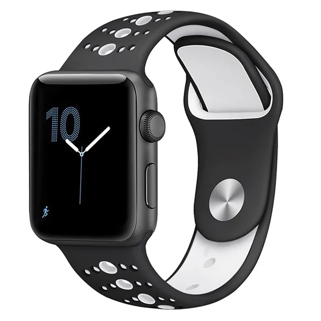 E Ремешок для часов силиконовый спортивный ремешок для Apple Watch 5 4 3 2 1 40 мм 44 мм резиновый ремешок для Iwatch 4 5 42 мм 38 мм аксессуары для ремешка - Цвет ремешка: E
