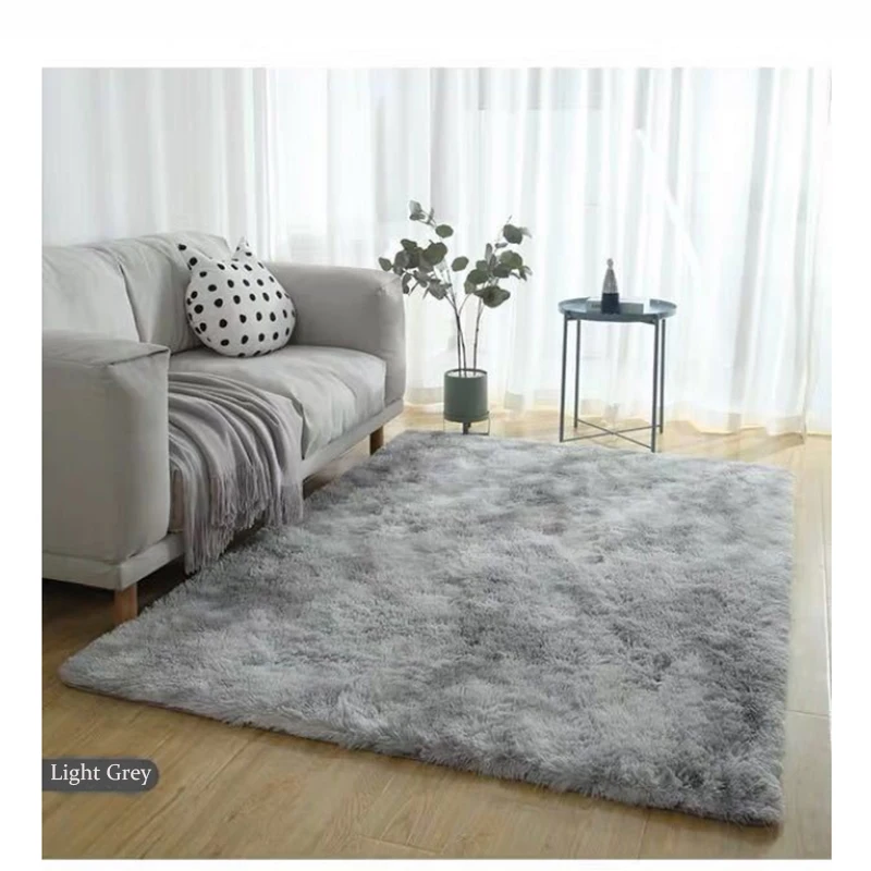light grey Меховой ковер, модный Пушистый Ковер для спальни, прикроватный коврик для спальни, моющееся одеяло, большой ковер для гостиной, alfombres Para La Ssala, современный - Цвет: light grey
